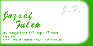 jozsef fulep business card